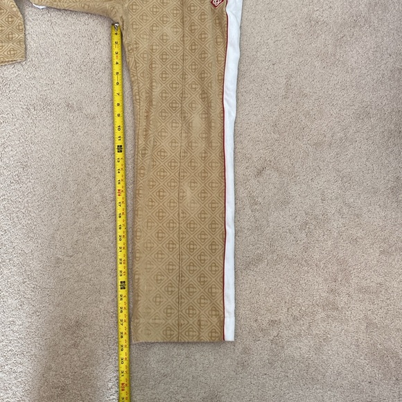 Casablanca Monogram Velour Velvet Track Pants Men's Size L Taupe - Picture 15 of 16